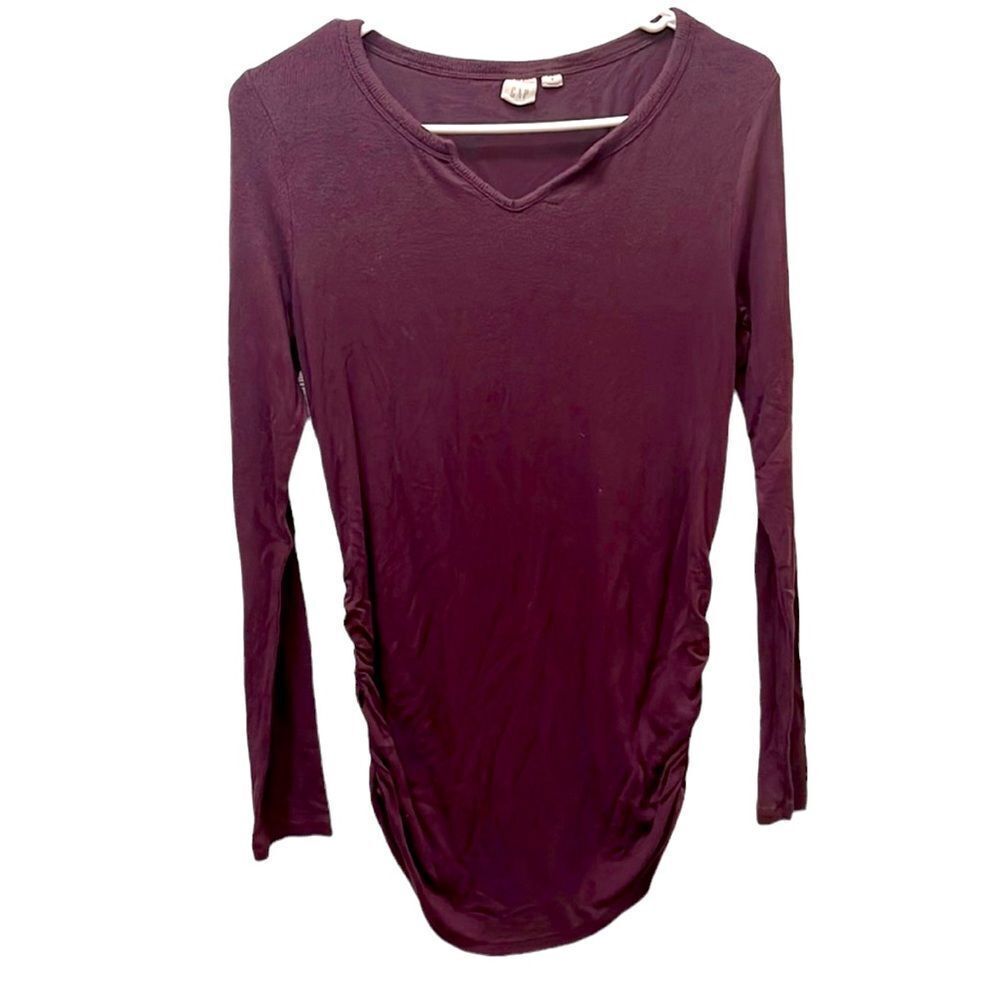 Gap Maternity Maroon Long Sleeve Tee